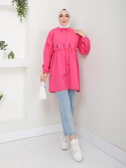ön nakış detaylı yazlık tunik asm4060 fuşya