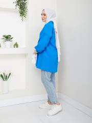 ön nakış detaylı yazlık tunik asm4060 indigo mavi 4