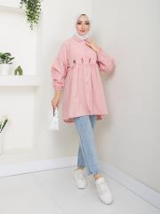 ön nakış detaylı yazlık tunik asm4060 pudra 2