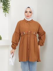 ön nakış detaylı yazlık tunik asm4060 taba 4