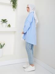 ön nakış detaylı yazlık tunik asm4060 buz mavisi 4