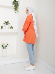 ön nakış detaylı yazlık tunik asm4060 oranj 3