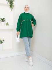 ön nakış detaylı yazlık tunik asm4060 zümrüt 2