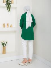 yakası taş detaylı yazlık tunik asm218 zümrüt 4