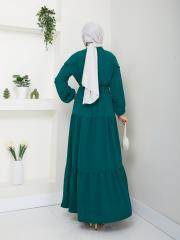 beli tünelli yazlık elbise asm1034 zümrüt 4