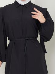 omuz detaylı yazlık tunik asm185 siyah 6