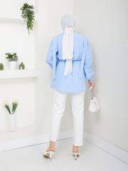 omuz detaylı yazlık tunik asm185 buz mavisi 4