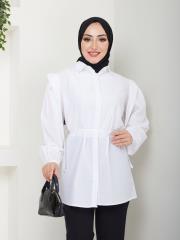omuz detaylı yazlık tunik asm185 beyaz 5