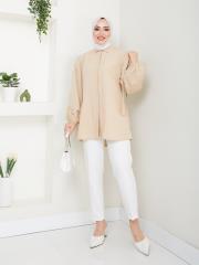 omuz detaylı yazlık tunik asm185 latte