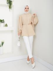 omuz detaylı yazlık tunik asm185 latte 3