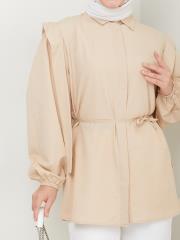 omuz detaylı yazlık tunik asm185 latte 6