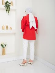 omuz detaylı yazlık tunik asm185 nar çiçeği 4