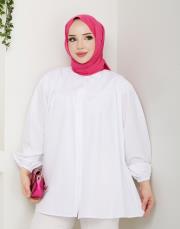 beli bağcıklı yazlık tunik asm184 beyaz