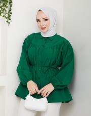 beli bağcıklı yazlık tunik asm184 zümrüt 2