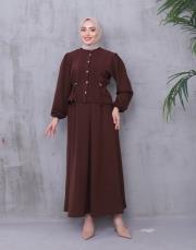 beli tünelli yazlık takım asm239 acı kahve 4