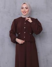 beli tünelli yazlık takım asm239 acı kahve 5