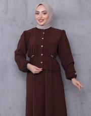 beli tünelli yazlık takım asm239 acı kahve 6