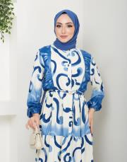 desenli viscon yazlık elbise asm208 mavi 3