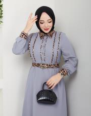 leopar desen gömlek asm246 gri 2