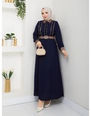 leopar desen gömlek asm246 lacivert 5