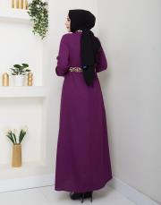 leopar desen gömlek asm246 mürdüm 3