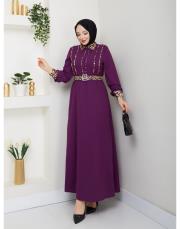 leopar desen gömlek asm246 mürdüm 8