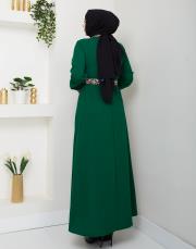 leopar desen gömlek asm246 zümrüt 7