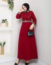 leopar desen gömlek asm246 bordo 5