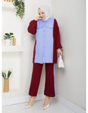 garnili ikili takım asm248 bordo 3