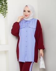 garnili ikili takım asm248 bordo 5