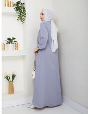 dubai kumaş yazlık elbise asm157 gri 3