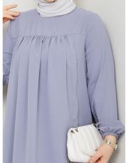 dubai kumaş yazlık elbise asm157 gri 5
