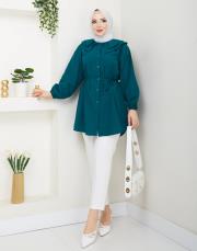 yaka detaylı yazlık tunik asm228 lila 8