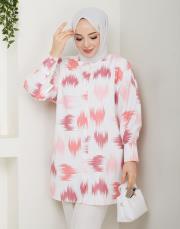 fırça desenlı tunik asm250 pudra