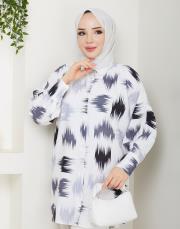 fırça desenlı tunik asm250 siyah 3