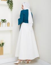 önden bağlamalı asm262 petrol mavisi 4