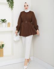 tunik kalp toka tunik asm256 kahve