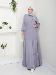 beli gipeli yazlık elbise asm217 gri 3